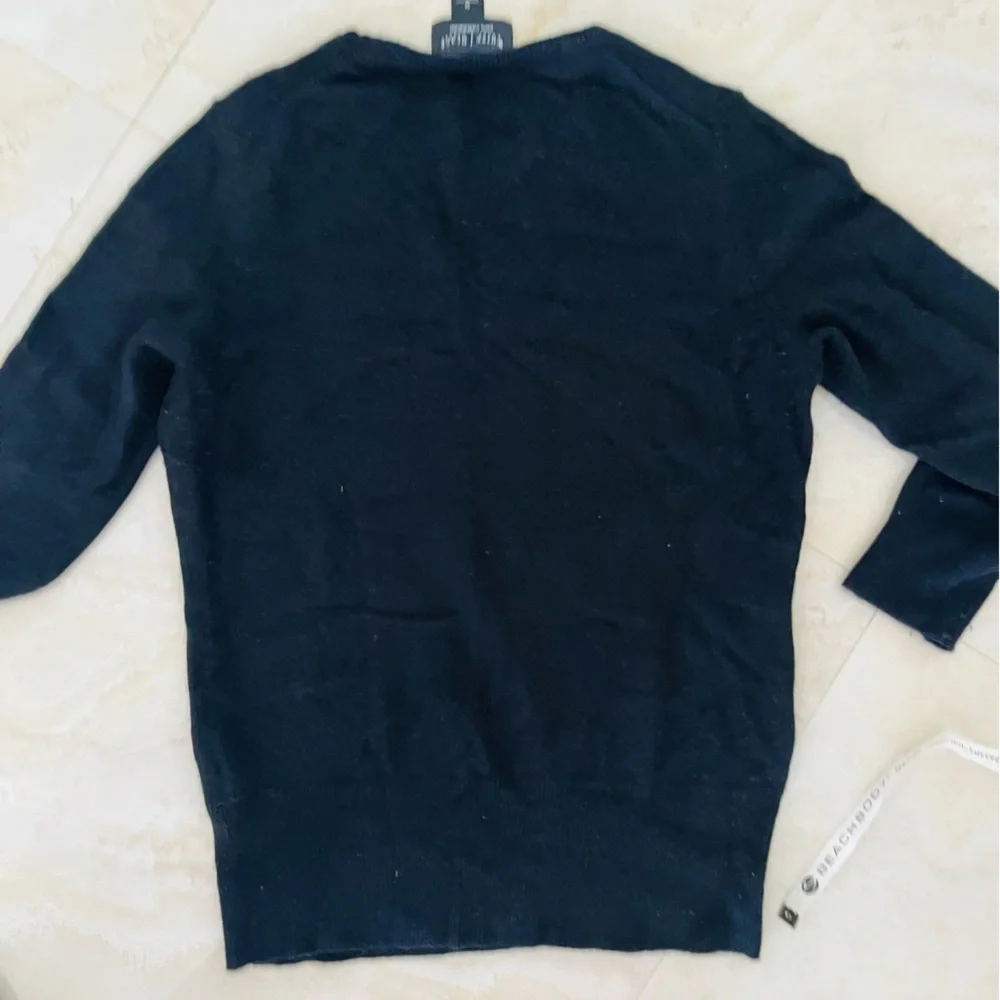 White House Black Market Cashmere Rhinestone Butterfly Sweater